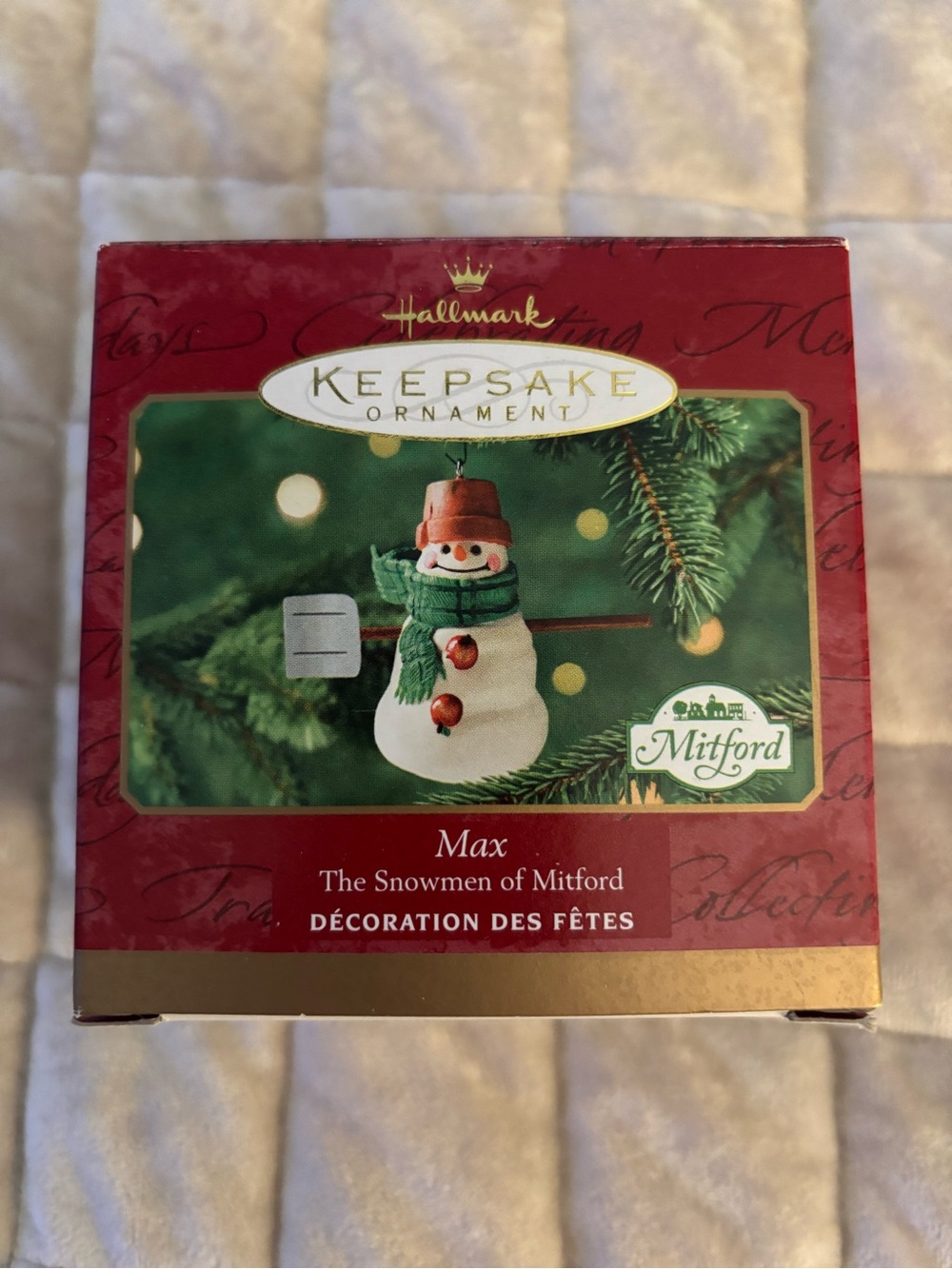 Hallmark Keepsake Ornament Red Green White Snowman "Max"